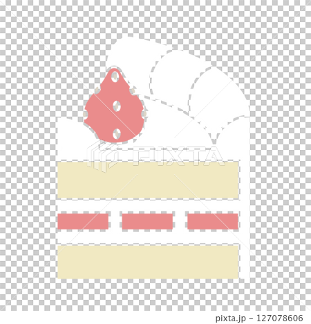 苺のショートケーキのイラスト　アイコン 127078606