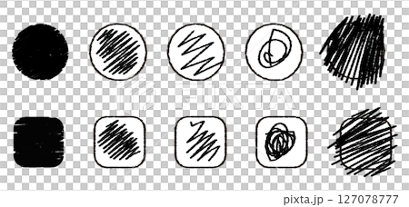 Handwritten mark sheet filling in good and bad examples, black 127078777