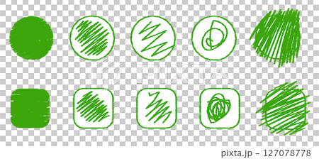 Handwritten mark sheet filling in good and bad examples Green 127078778