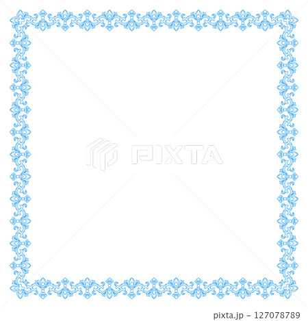 Decorative square frame. Template for decoration, decoration and design, postcards, photos, social networks 127078789