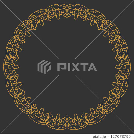 Decorative round frame. Template for decoration, decoration and design, postcards, photos, social networks Decorative round frame. Template for decoration, decoration and design, postcards, photos, social networks 127078790