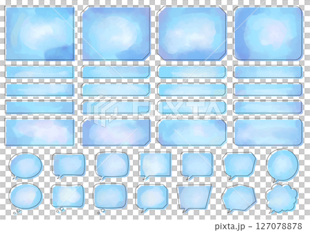 簡單可愛的水彩畫框，有線條 127078878