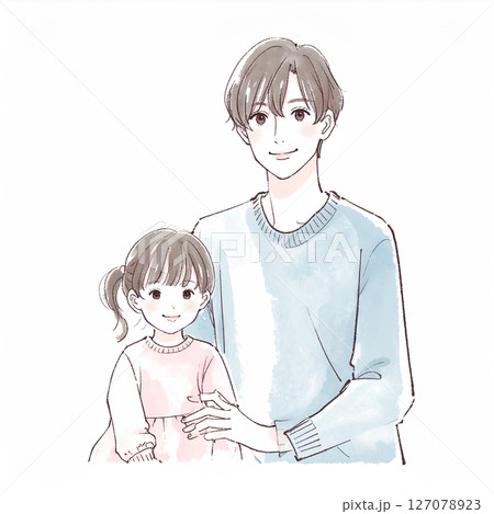 親子・家族・カップルのイラスト素材 127078923