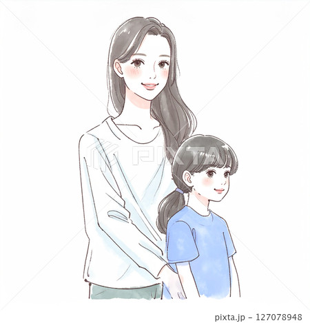 親子・家族・カップルのイラスト素材 127078948