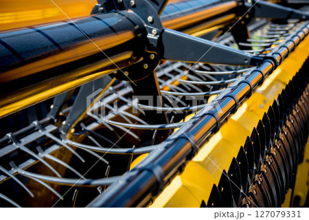 Modern agricultural machinery and equipment. Combine harvester. Modern agricultural machinery and equipment. Combine harvester. 127079331