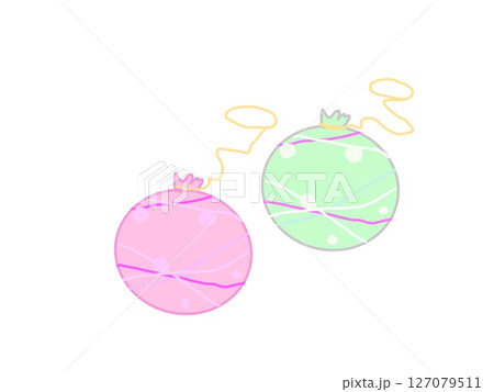 カラフルなヨーヨーのイラスト カラフルなヨーヨーのイラスト 127079511