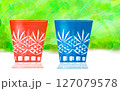 水彩風の切子グラス 2色 127079578