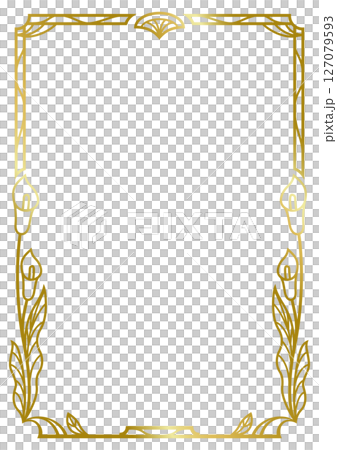Retro Art Deco Frame 12 (Gold) 127079593