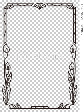 Retro Art Deco Frame 12 (Black) 127079594