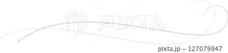 シンプルな手描きの黒のライン素材のイラスト 127079947
