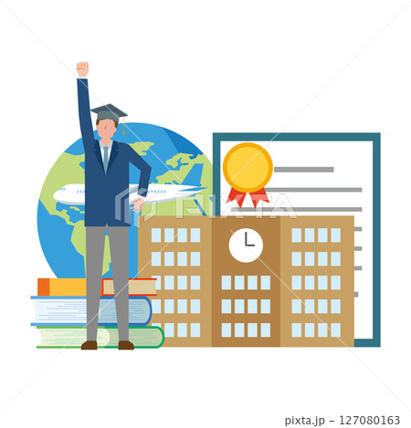 海外留学のイメージイラスト 127080163
