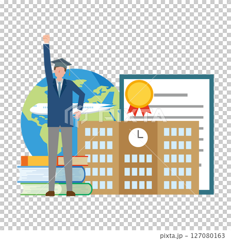 Study abroad illustration 127080163