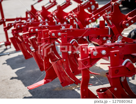 Modern agricultural machinery and equipment. Industrial details. Modern agricultural machinery and equipment. Industrial details. 127080362