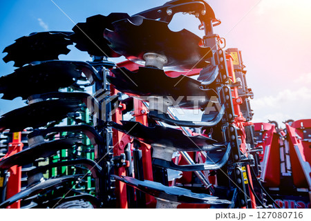 Modern agricultural machinery and equipment. Industrial details. 127080716