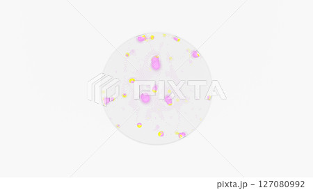 Bacterial Spread Pattern on White Field 127080992
