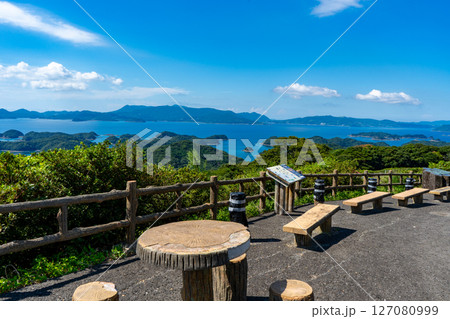 長串山公園から見る九十九島の風景 127080999
