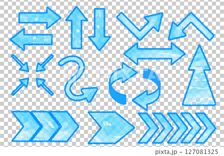 手繪水彩箭頭集 127081325