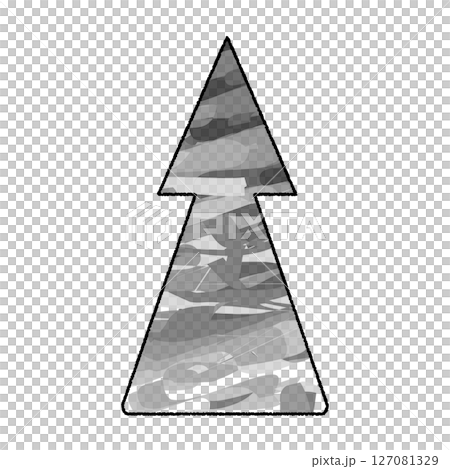 手書き水彩矢印　上がる 127081329