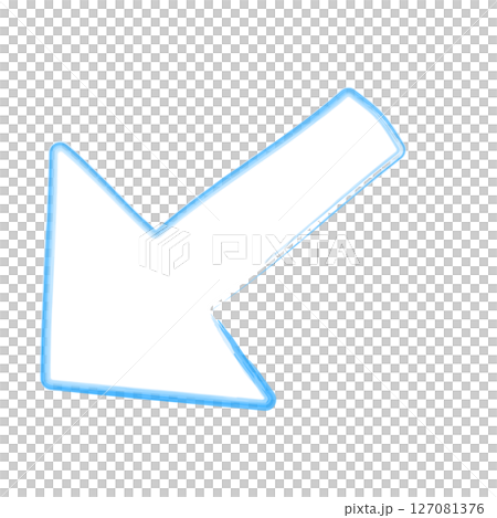 Hand-drawn watercolor arrow, down pointer 127081376