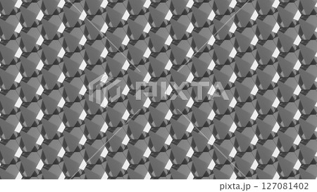 立体クリスタル風ハニカム構造のモダンパターン背景テクスチャ 127081402
