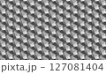 立体クリスタル風ハニカム構造のモダンパターン背景テクスチャ 127081404