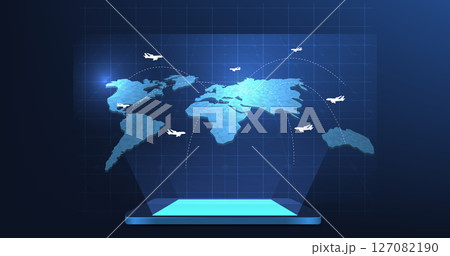 Concept of logistics or transportation technology. 127082190