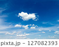 sky background with tiny clouds. blue sky . nature background 127082393