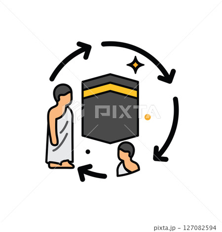 Icons for muslim hajj 127082594