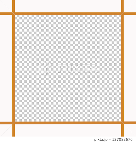 白背景とオレンジラインのシンプル囲み枠・中央透過フレーム素材(メッセージ枠・PNG) 白背景とオレンジラインのシンプル囲み枠・中央透過フレーム素材(メッセージ枠・PNG) 127082676