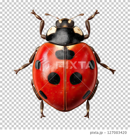 Ladybug on transparent background. AI-generated item Ladybug on transparent background. AI-generated item 127083420