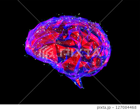 Ai digital brain with shining light Ai digital brain with shining light 127084468