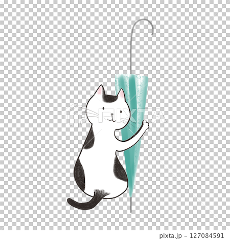 送我傘的貓 - 藍色竹傘 6 127084591