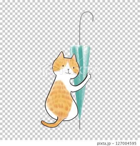 送我傘的貓-藍色竹傘10 送我傘的貓-藍色竹傘10 127084595