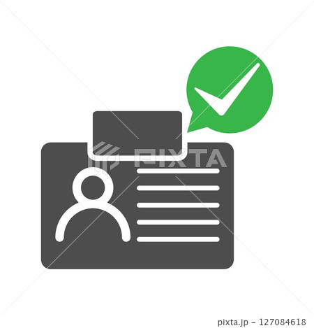 Approved user profile icon 127084618