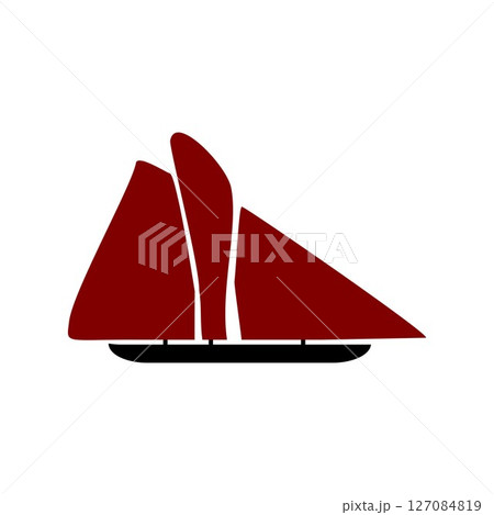 Ship icon on white background. Vector illustration. 127084819