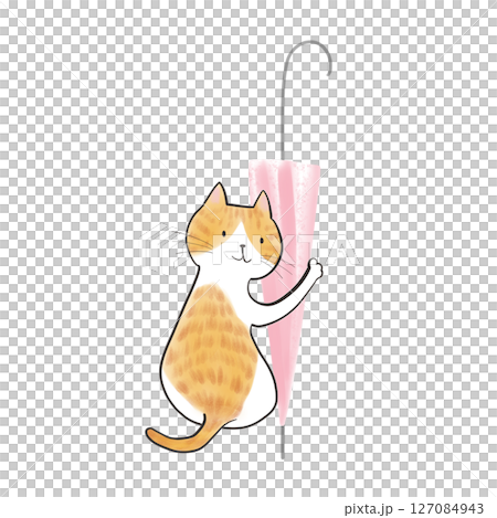 傘を持ってきてくれた猫 - 鴇色の傘 10 127084943