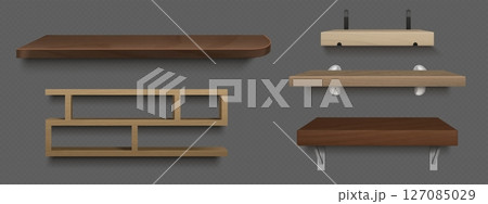 Wood wall shelf collection Wood wall shelf collection 127085029