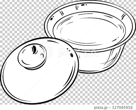 Gaiwan isolated Outline Illustration Gaiwan isolated Outline Illustration 127085058