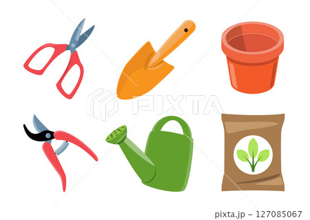 Gardening Tools and Supplies Vector Set Gardening Tools and Supplies Vector Set 127085067