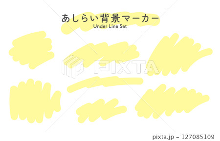 強調あしらいブラシ、手描きマーカーセット 強調あしらいブラシ、手描きマーカーセット 127085109