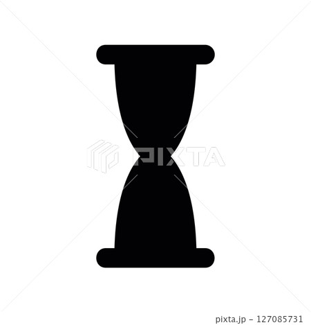 Classic Hourglass Icon Symbolizing Time or Deadline 127085731