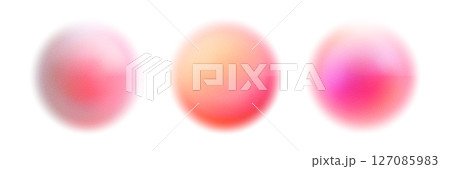 Blurred blush pink gradation sphere with noise texture 127085983