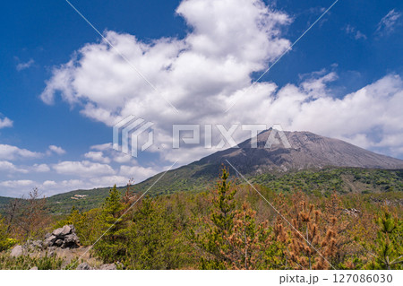 《鹿児島県》桜島をのぞむ有村溶岩展望所 127086030