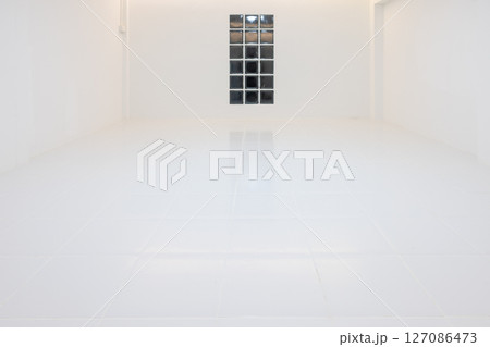 Empty room with tile floor suit for background. 127086473
