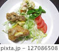 ワンプレートディナー 手羽元の唐揚げさっぱりレモン和え 127086508