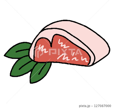 厚切り肉の手描きイラスト 厚切り肉の手描きイラスト 127087000