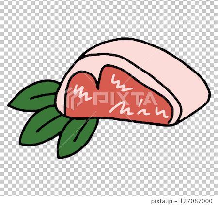 手繪厚肉片插圖 手繪厚肉片插圖 127087000