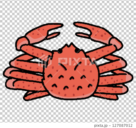 Hand drawn illustration of crab 127087012