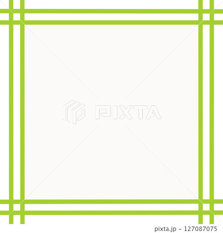白背景と二重黄緑ラインの囲み枠・中央塗りフレーム素材(メッセージ枠・PNG) 白背景と二重黄緑ラインの囲み枠・中央塗りフレーム素材(メッセージ枠・PNG) 127087075