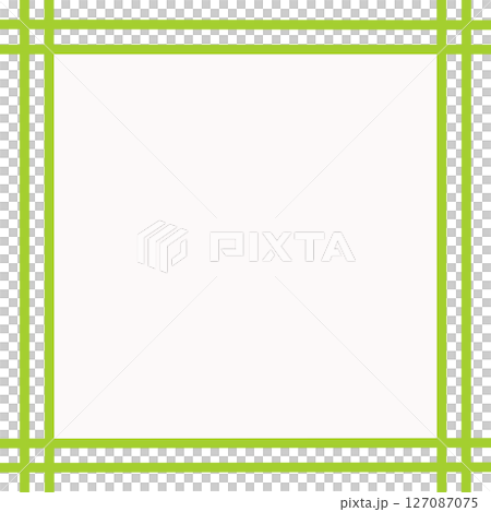 白背景と二重黄緑ラインの囲み枠・中央塗りフレーム素材(メッセージ枠・PNG) 白背景と二重黄緑ラインの囲み枠・中央塗りフレーム素材(メッセージ枠・PNG) 127087075